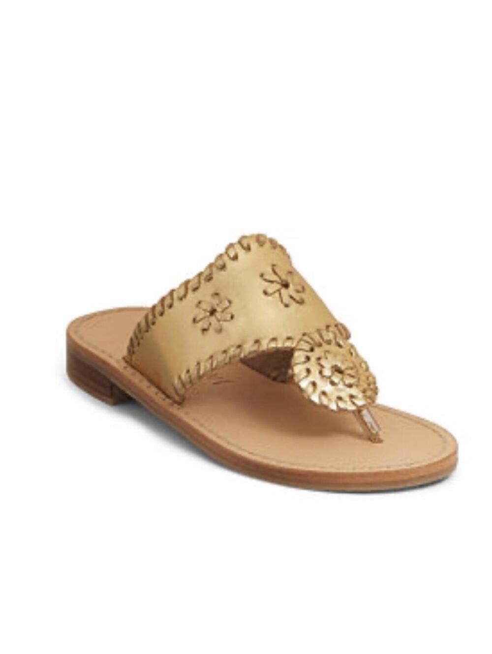 Jack Rogers Girls Jacks Gold Flat Sandals Size 3